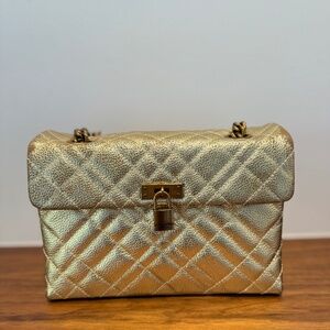 Kurt Geiger The Brixton leather metallic gold shoulder bag